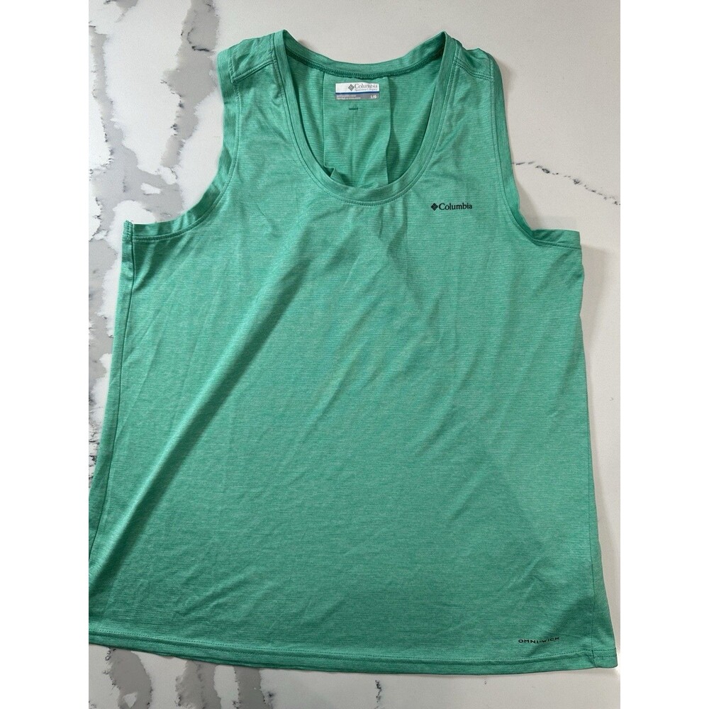 Columbia Omni-Wick Women’s Moisture Wicking Teal Tank Top Large Scoop Neck 0343